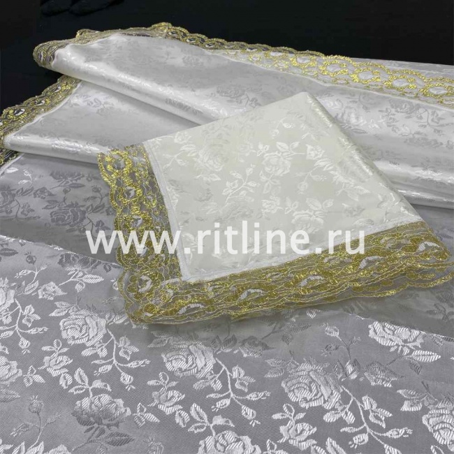 Комплект (атлас-жаккард, кружево) FITTONE