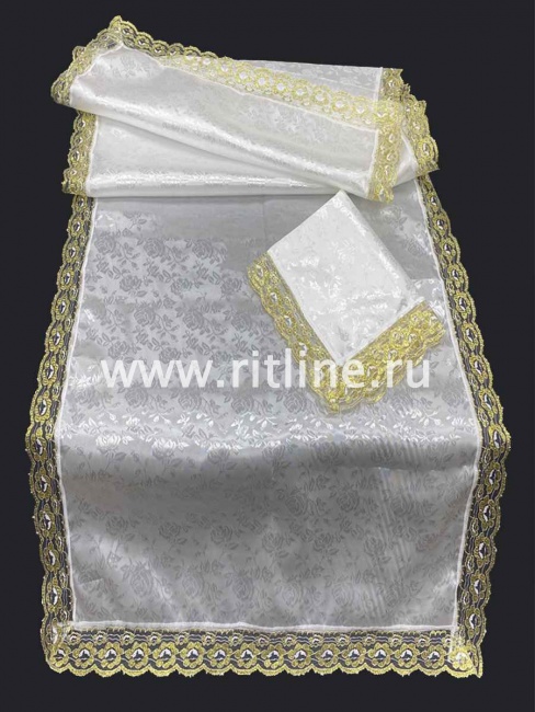 Комплект (атлас-жаккард, кружево) FITTONE