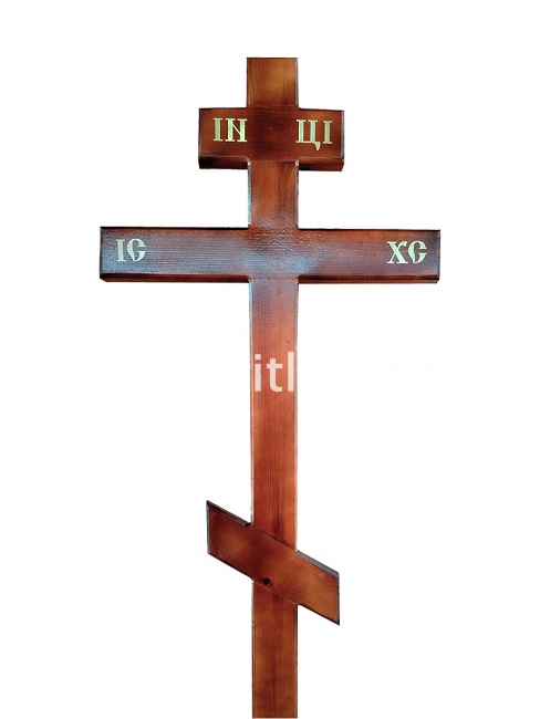 Крест сосновый (темный) (210х9х4) "MOREFIX"