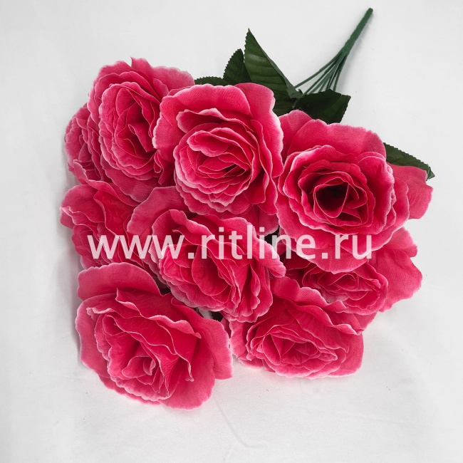 Букет роз "FITTONE", 9г, выс. 48см, шелк, цв.микс