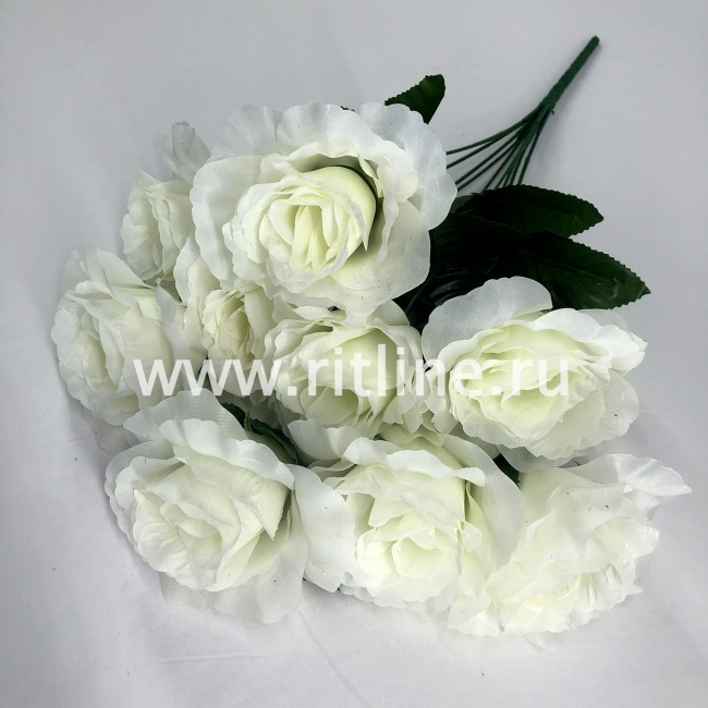 Букет роз "FITTONE", 9г, выс. 48см, шелк, цв.микс