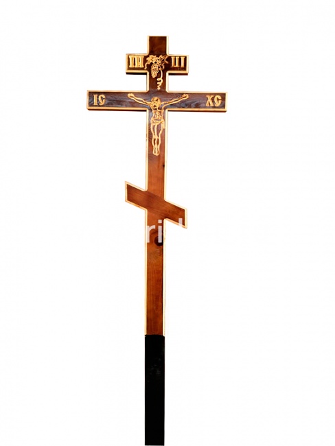 Крест сосновый (темный) ЧПУ мореный "INЦI, Распятие" лоза (210х9х4) "MOREFIX"