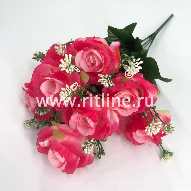 Букет роз с добавками "FITTONE", 9г, выс. 58см, цв.микс Букет роз с добавками "FITTONE", 9г, выс. 58см, цв.микс