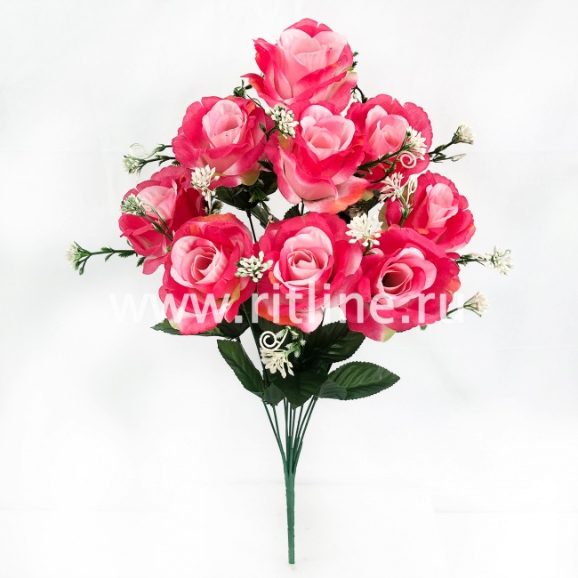 Букет роз с добавками "FITTONE", 9г, выс. 58см, цв.микс Букет роз с добавками "FITTONE", 9г, выс. 58см, цв.микс