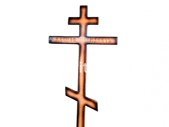 Крест сосновый надпись ВП, с напылением (200 х7х 4) "MOREFIX"