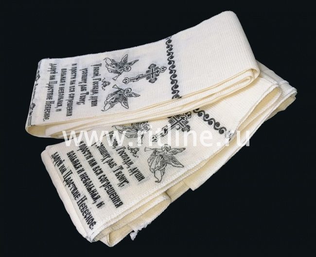 Рукав погребальный бязь с печатью "молитва" 5 м (2 шт комплект) "FITTONE"