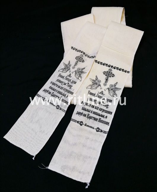 Рукав погребальный бязь с печатью "молитва" 5 м (2 шт комплект) "FITTONE"