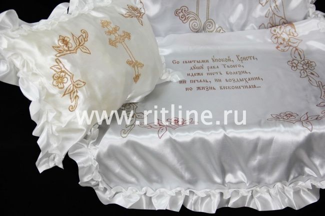 Комплект (атлас с глиттером принтованный, рюш атласный) FITTONE