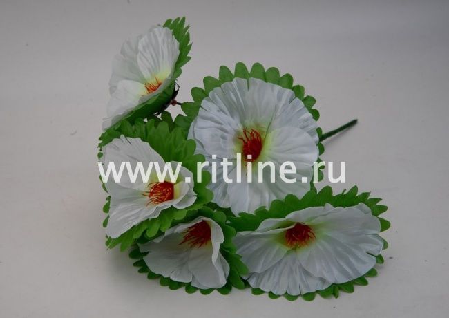 Букет маков "Fittone", 6г, выс.32, атлас, цв.микс