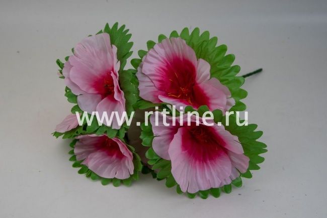 Букет маков "Fittone", 6г, выс.32, атлас, цв.микс