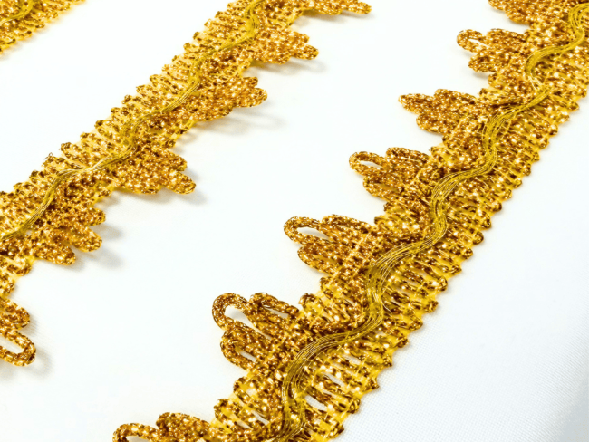 Тесьма 1258, золото, шир. 2,7 см, 25 ярдов FITTONE