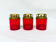 Лампада пластиковая (75х50, крышка металл, цв. красный) FITTONE Лампада пластиковая (75х50, крышка металл, цв. красный) FITTONE