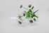 Букет ромашек "Fittone", 7г, выс.45см, плотный шелк, цв.белый снег