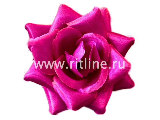 Голова розы (высечка + пластик. запчасти), 5сл, атлас, диам. 14 см, цв. микс FITTONE