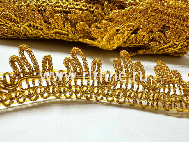 Тесьма 1259, золото, шир. 2,7 см, 25 ярдов FITTONE