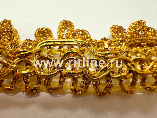 Тесьма 1259, золото, шир. 2,7 см, 25 ярдов FITTONE