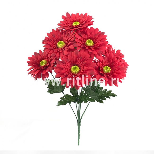 Букет гербер "FITTONE", 9г., выс. 43см, цв.микс