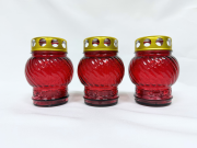 Лампада стеклянная (110х82, крышка металл, цв. красный) FITTONE Лампада стеклянная (110х82, крышка металл, цв. красный) FITTONE