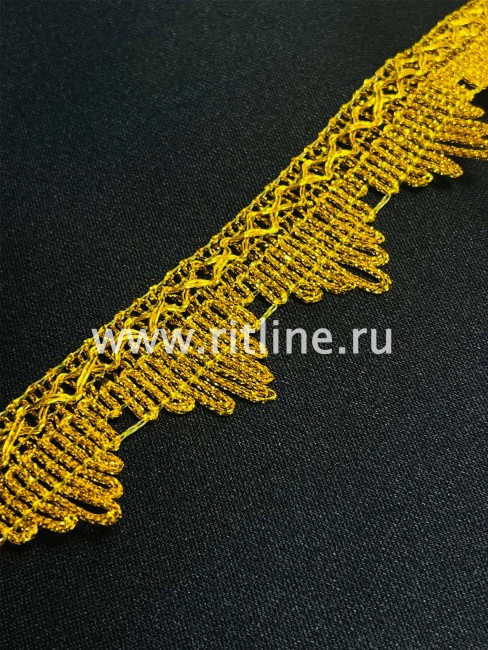 Тесьма 1755, золото, шир. 3,7 см, 25 ярдов FITTONE