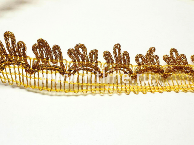 Тесьма 1763, золото, шир. 2,6 см, 25 ярдов FITTONE