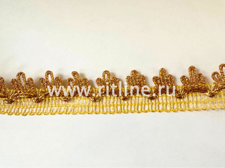 1763, Тесьма золото, 25 ярдов, ширина 2,6 см "FITTONE" купить оптом ...