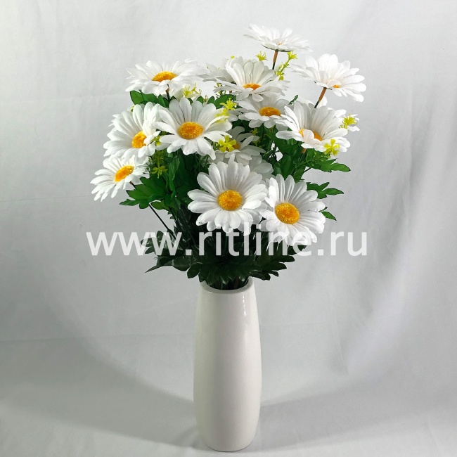 Букет ромашек, 7г., выс. 49 см, цв. белый FITTONE