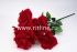 Букет бархатных роз "Fittone", 7г, выс.52см, цв.красный