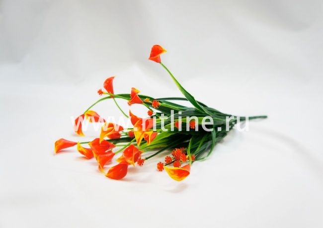 Букет пластиковых калл, 7г, выс. 30 см, цв. микс FITTONE
