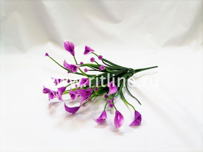 Букет пластиковых калл, 7г, выс. 30 см, цв. микс FITTONE