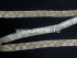 Тесьма белый с золотом, 1256, 25 ярдов, ширина 2 см "FITTONE"