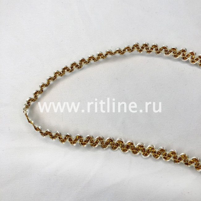 Тесьма 745, светлое золото, шир. 0,7 см, 25 ярдов FITTONE
