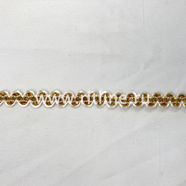 Тесьма 745, светлое золото, шир. 0,7 см, 25 ярдов FITTONE