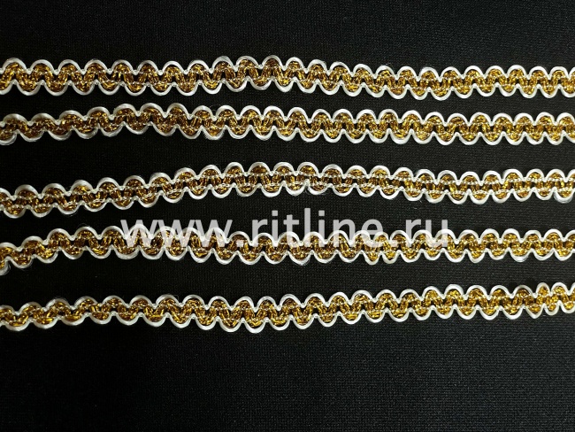 Тесьма 745, светлое золото, шир. 0,7 см, 25 ярдов FITTONE