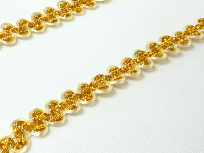 Тесьма 745, золото, шир. 0,7 см, 25 ярдов FITTONE