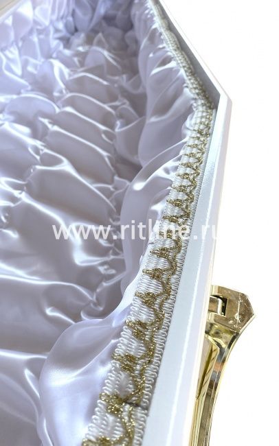 5 Гроб лак 6-ти гранник, МДФ узор "MOREFIX", цв.белый 5 Гроб лак 6-ти гранник, МДФ узор "MOREFIX", цв.белый