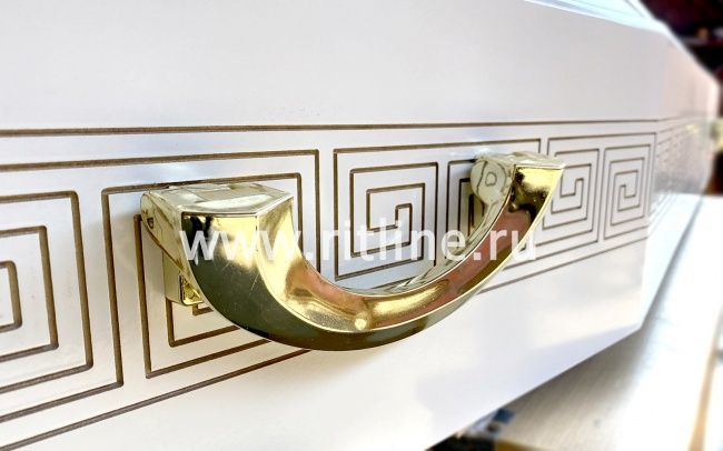 5 Гроб лак 6-ти гранник, МДФ узор "MOREFIX", цв.белый 5 Гроб лак 6-ти гранник, МДФ узор "MOREFIX", цв.белый