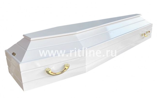 Гроб лак 6-ти гранник, МДФ "MOREFIX", цв.белый