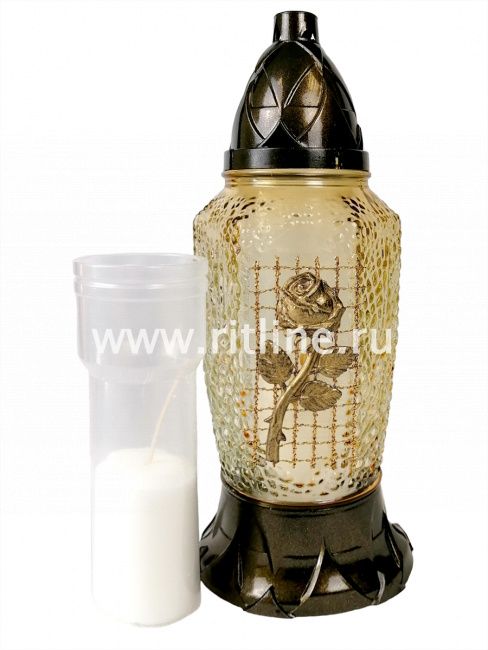 Лампада стекло, крышка пластик, цвет mix, 290х110мм  "FITTONE" Лампада стекло, крышка пластик, цвет mix, 290х110мм  "FITTONE"