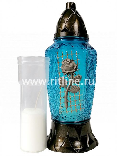 Лампада стекло, крышка пластик, цвет mix, 290х110мм  "FITTONE" Лампада стекло, крышка пластик, цвет mix, 290х110мм  "FITTONE"