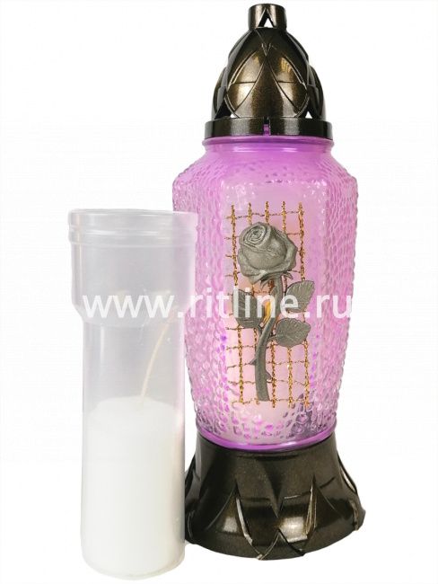 Лампада стекло, крышка пластик, цвет mix, 290х110мм  "FITTONE" Лампада стекло, крышка пластик, цвет mix, 290х110мм  "FITTONE"