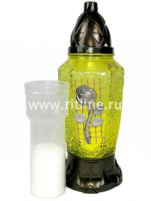 Лампада стекло, крышка пластик, цвет mix, 290х110мм  "FITTONE" Лампада стекло, крышка пластик, цвет mix, 290х110мм  "FITTONE"