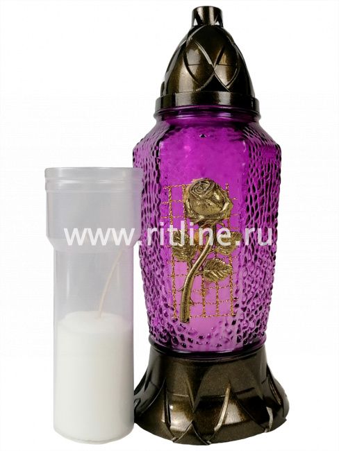 Лампада стекло, крышка пластик, цвет mix, 290х110мм  "FITTONE" Лампада стекло, крышка пластик, цвет mix, 290х110мм  "FITTONE"