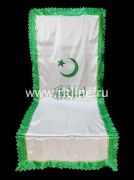 Покрывало атласное мусульманское "Полумесяц", 200х90 FITTONE Покрывало атласное мусульманское "Полумесяц", 200х90 FITTONE