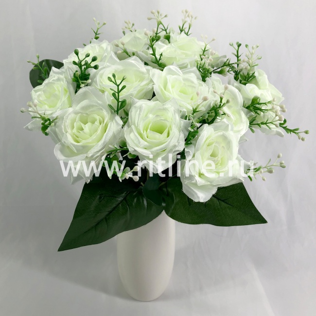 Букет роз "FITTONE", 15г., выс. 40см, цв.микс