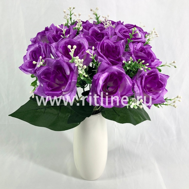 Букет роз "FITTONE", 15г., выс. 40см, цв.микс