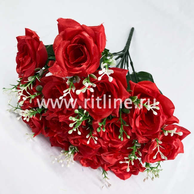 Букет роз "FITTONE", 15г., выс. 40см, цв.микс