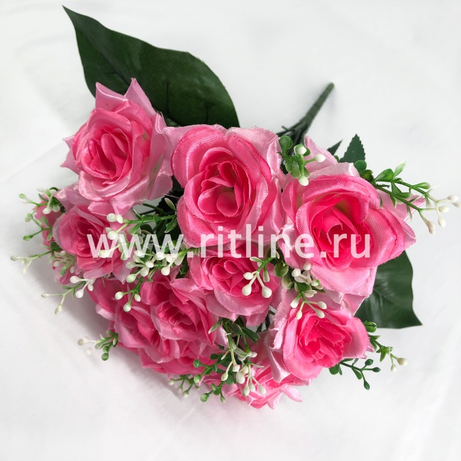 Букет роз "FITTONE", 15г., выс. 40см, цв.микс