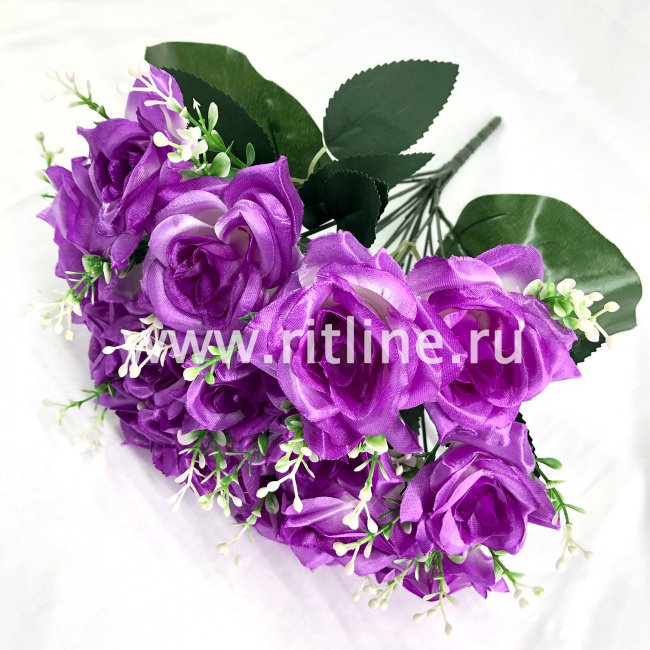 Букет роз "FITTONE", 15г., выс. 40см, цв.микс