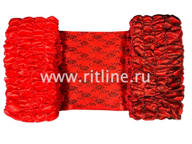 Обивка Fittone атлас, боковины атлас + черный гипюр