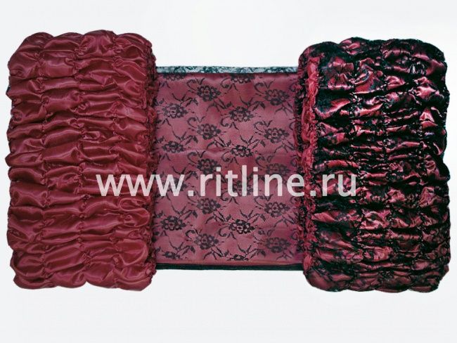 Обивка атласная с гипюром (верх атлас с гипюром + боковины атлас  с гипюром) FITTONE